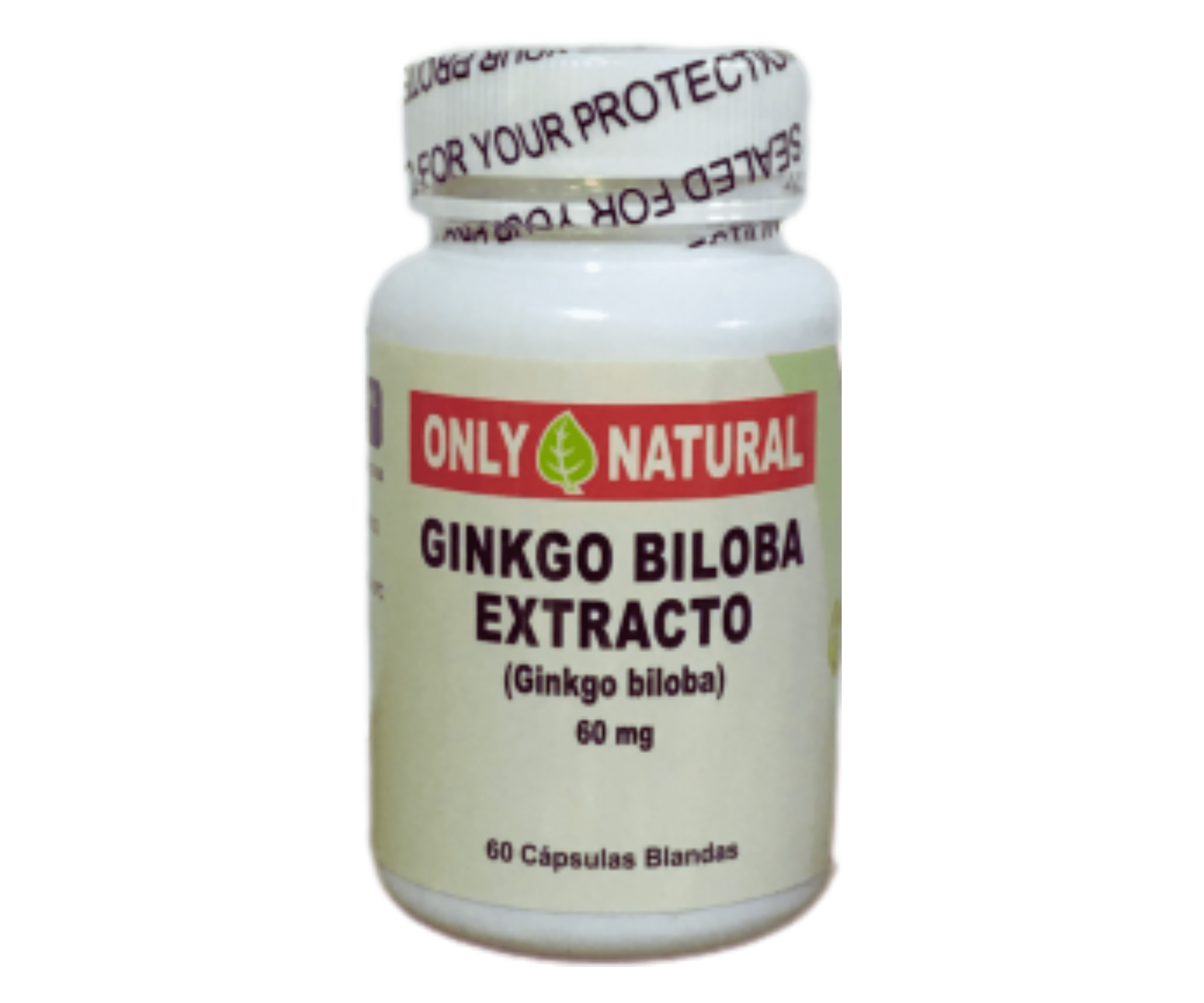 Compra Ginkgo Biloba Extracto 60mg en cápsulas blandas. Mejora la memoria, concentración y circulación cerebral de forma natural. Disponible en Pulso de Hoja.