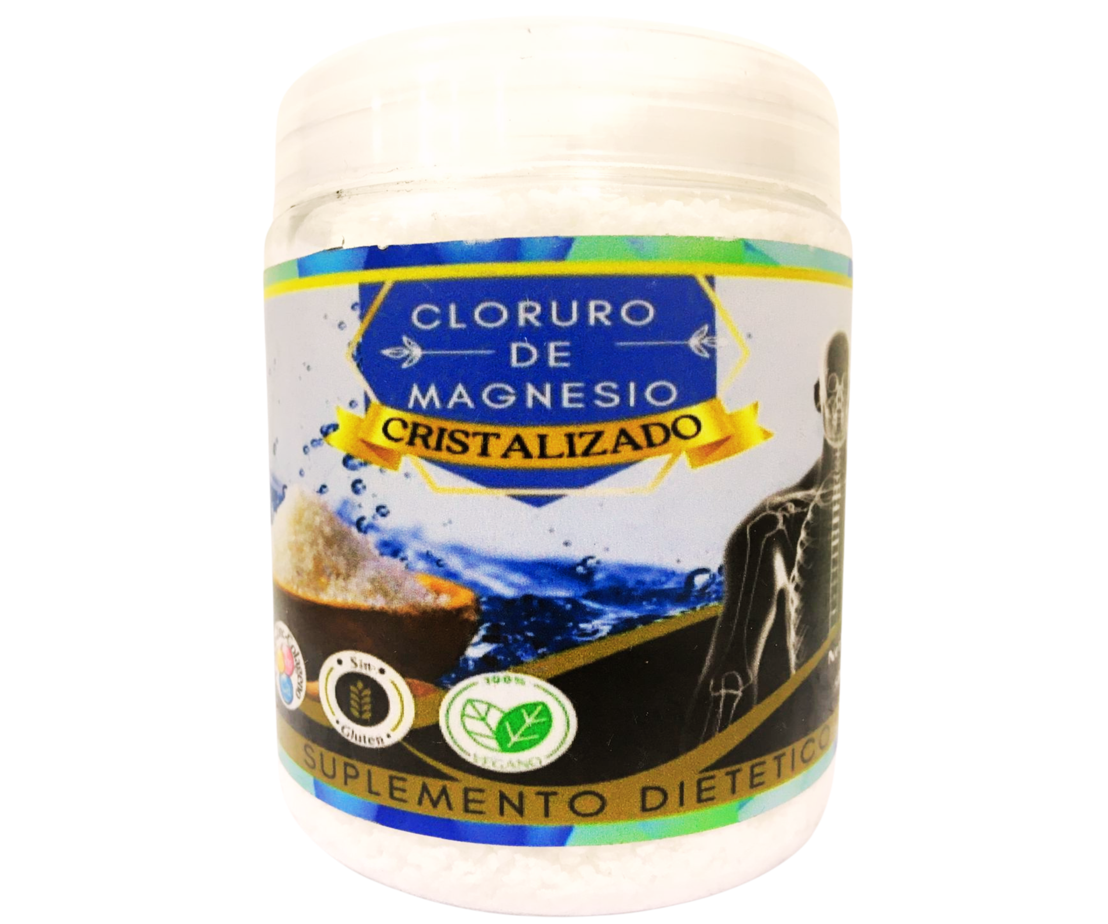 El cloruro de magnesio cristalizado es una forma de suplemento de magnesio altamente biodisponible, lo que significa que el cuerpo lo absorbe y utiliza eficientemente. Se ha popularizado por una amplia gama de beneficios para la salud, derivados de la importancia del magnesio en más de 300 reacciones bioquímicas en el cuerpo.
